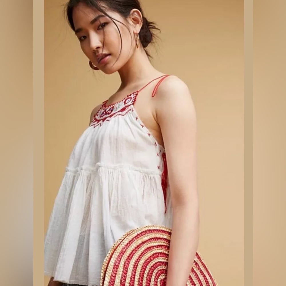 Anthropologie Antik Batik Evynne Halter Swing Top XS NWT Retail $158
